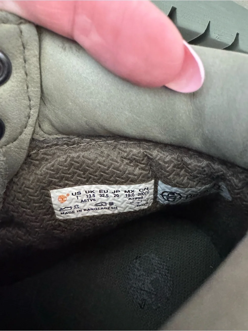 Timberland Olive Gray boots